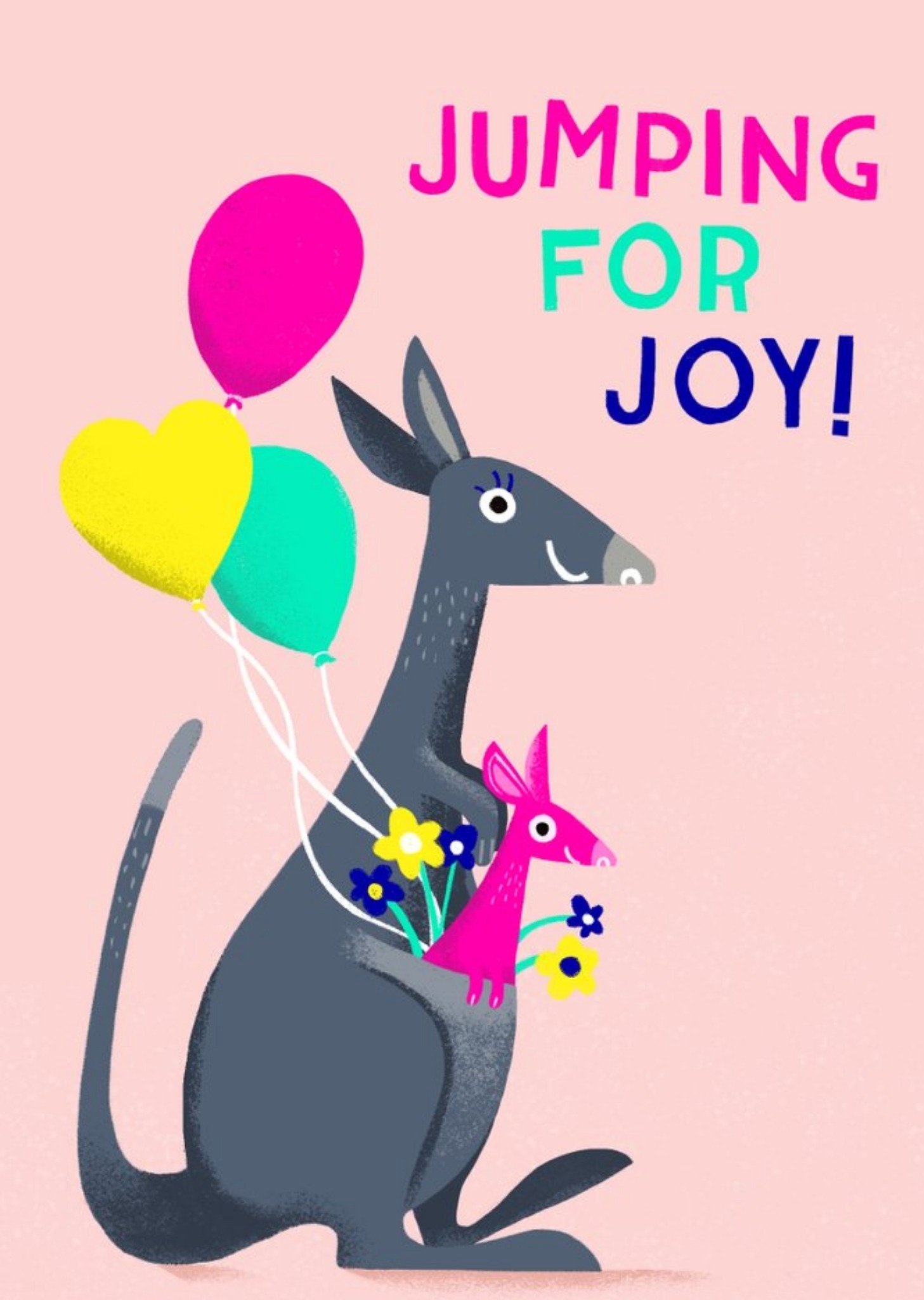 Love Hearts Sinead Hanley Illustration Australia Kids Kangaroo Birthday Card Ecard