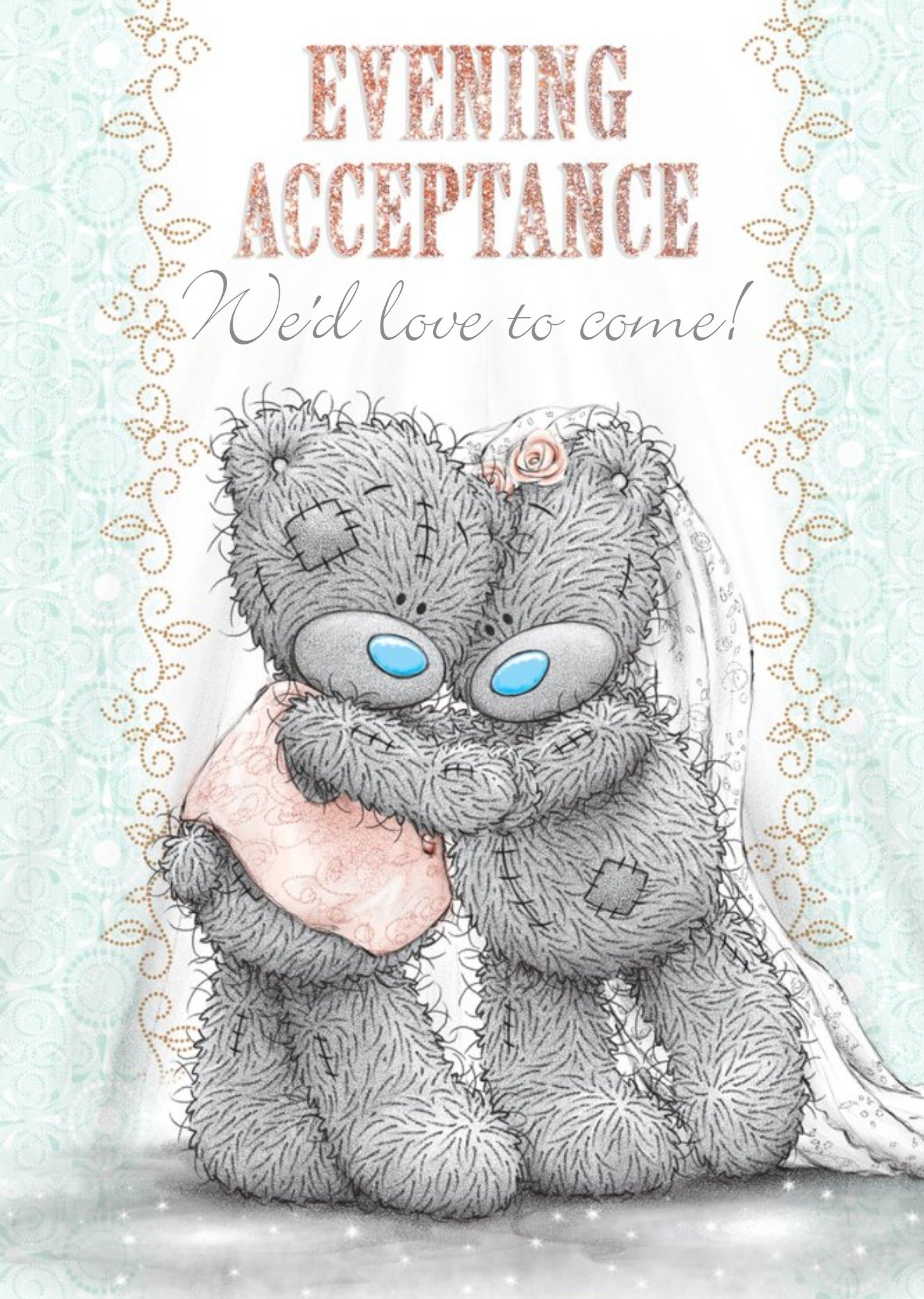 Me To You Tatty Teddy Evening Acceptance Card Ecard