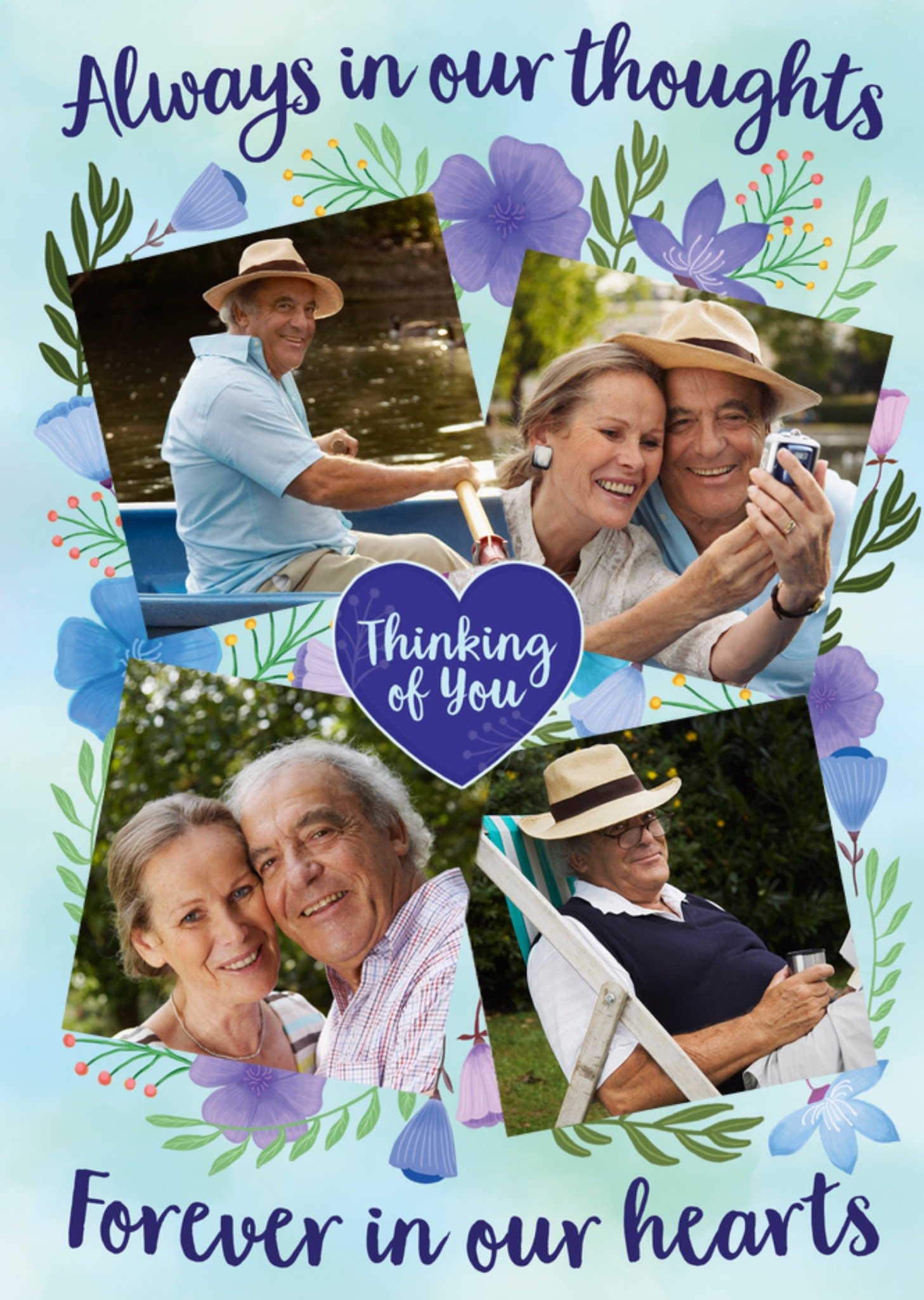 Always In Our Thoughts Photo Upload Sympathy Card Ecard