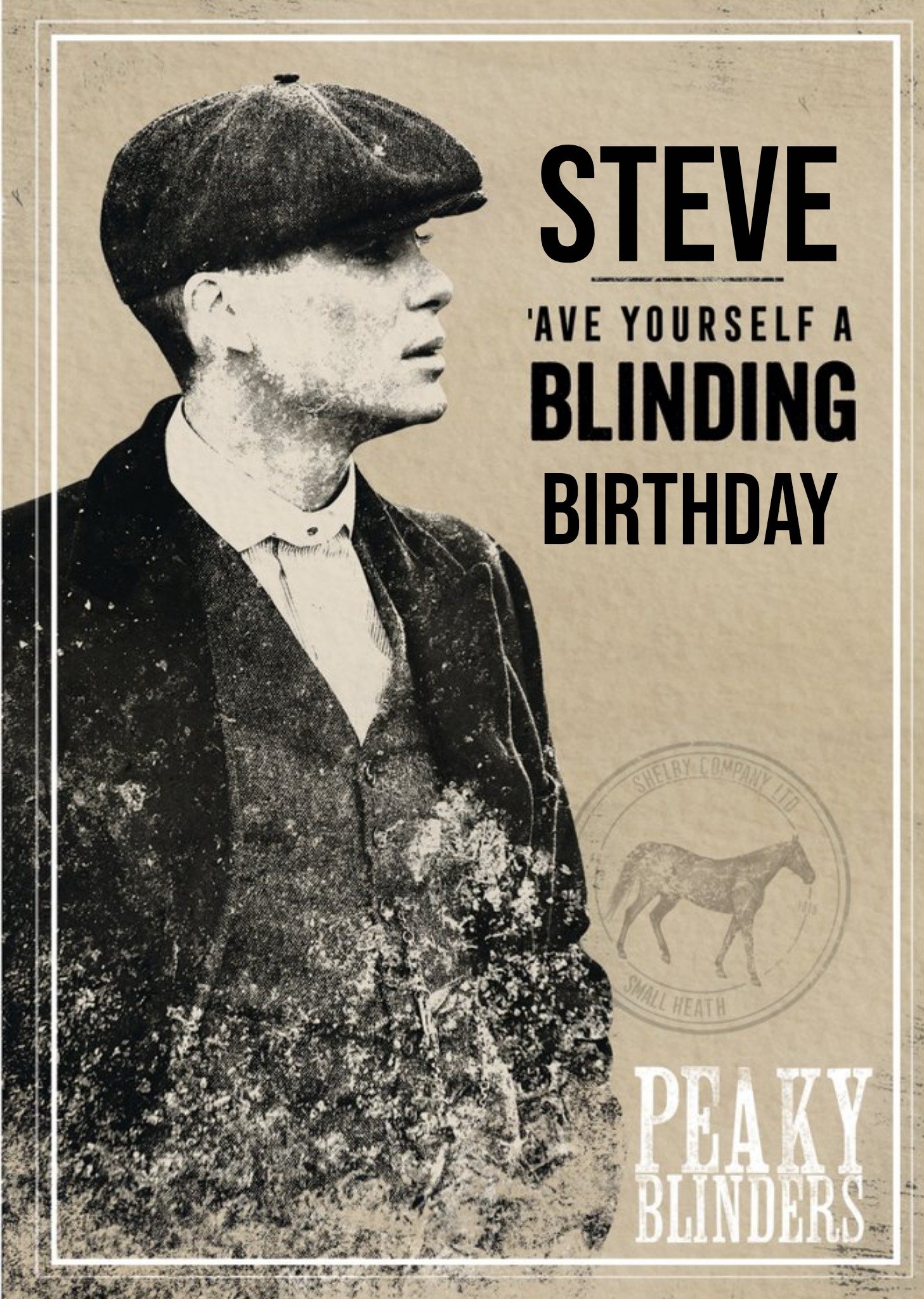 Peaky Blinders Birthday Card Ave Yourself A Blinding Birthday, Large