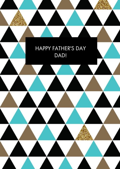 Triangle Pattern Personalised Happy Father's Day Card