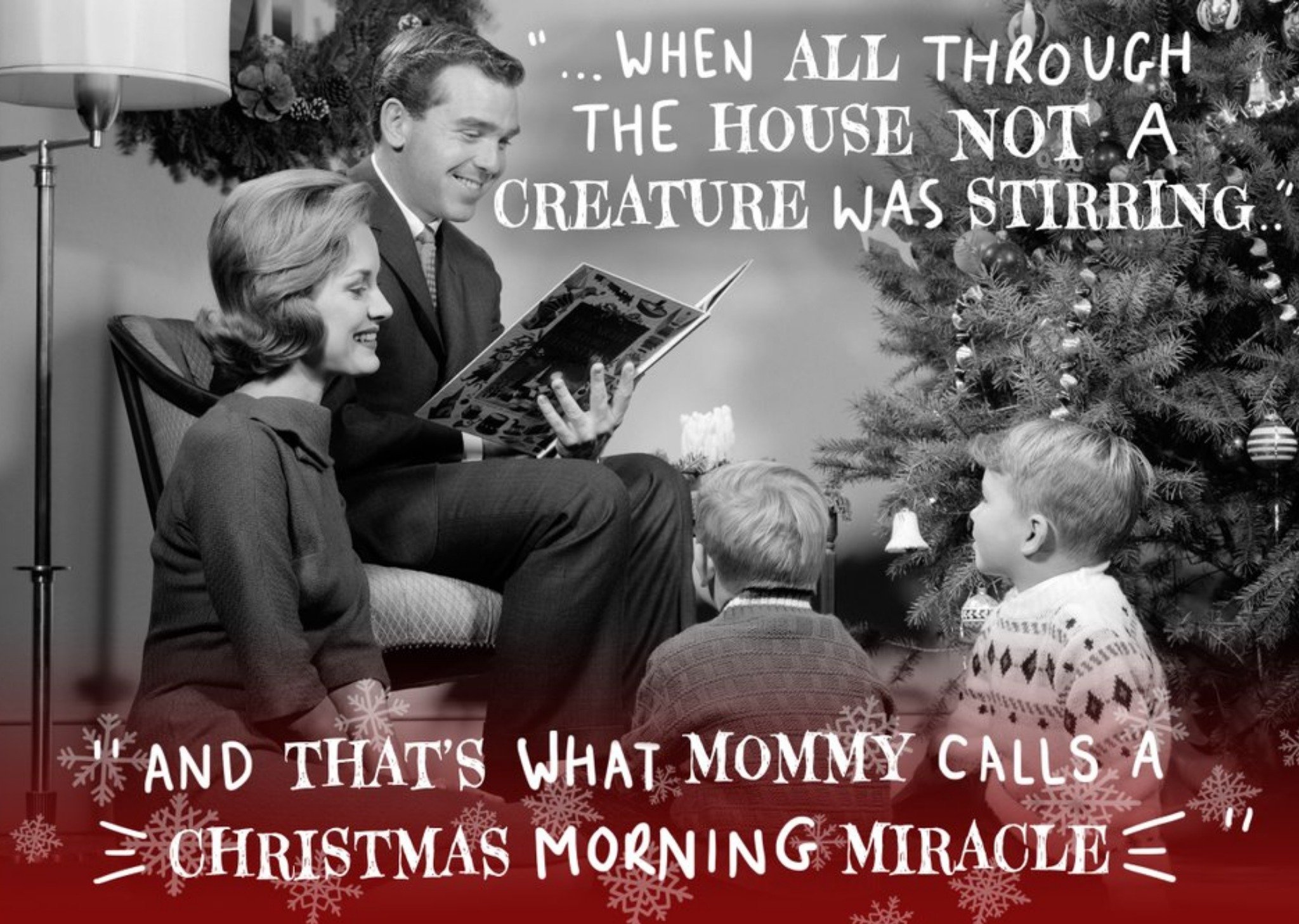 Moonpig Christmas Miracle Vintage Photo Card Ecard