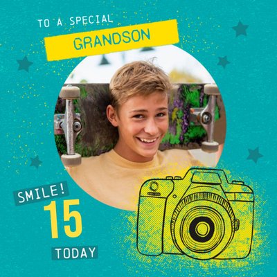 To A Special Grandson Photo Upload Birthday Card
