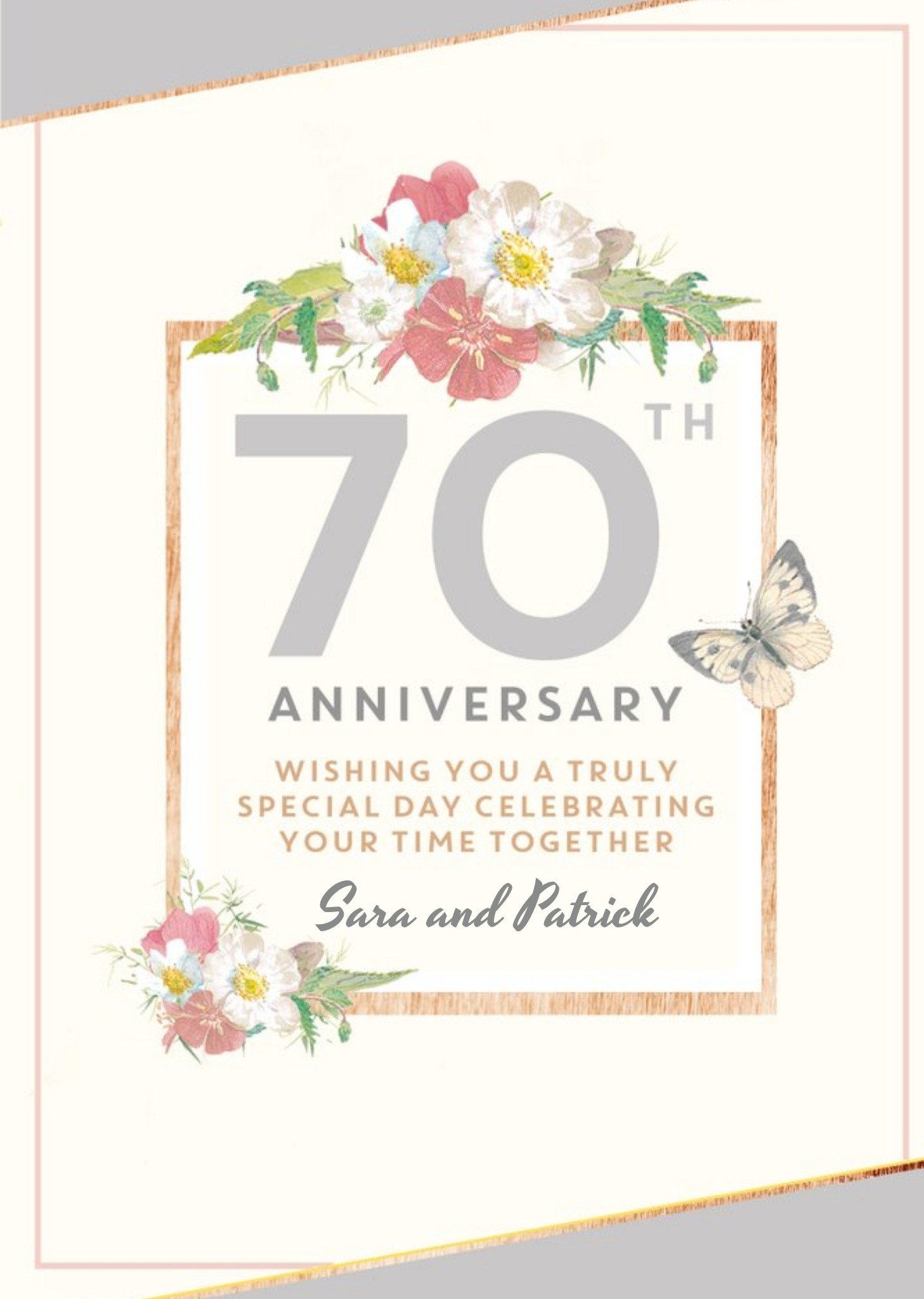 Edwardian Lady Traditional 70th Anniversary Card, Wishing You A Truly Special Day