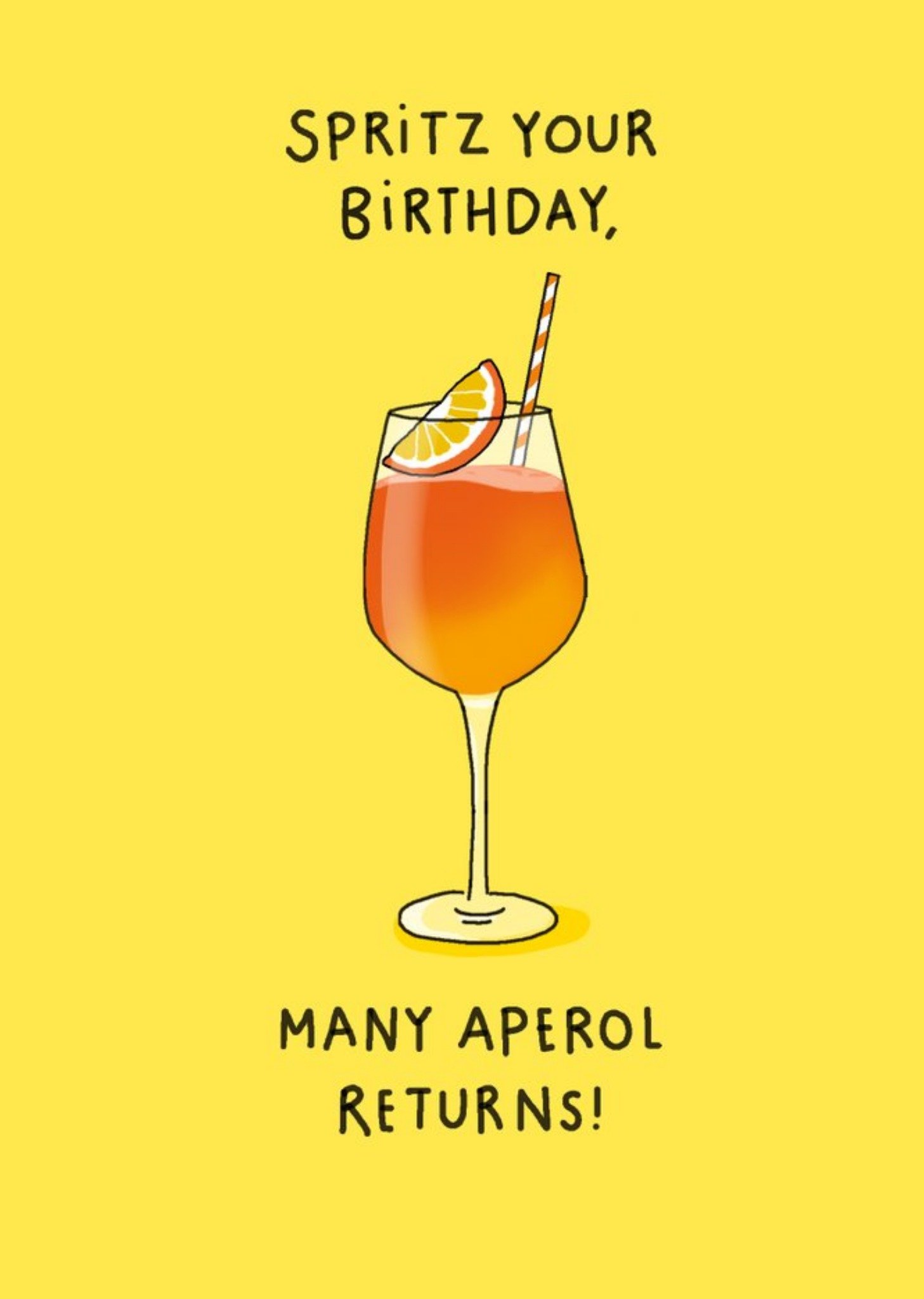 Moonpig Spritz Your Birthday Many Aperol Returns Card Ecard