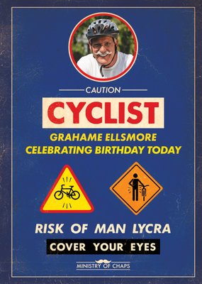Cycling Birthday Card - Photo Birthday Card