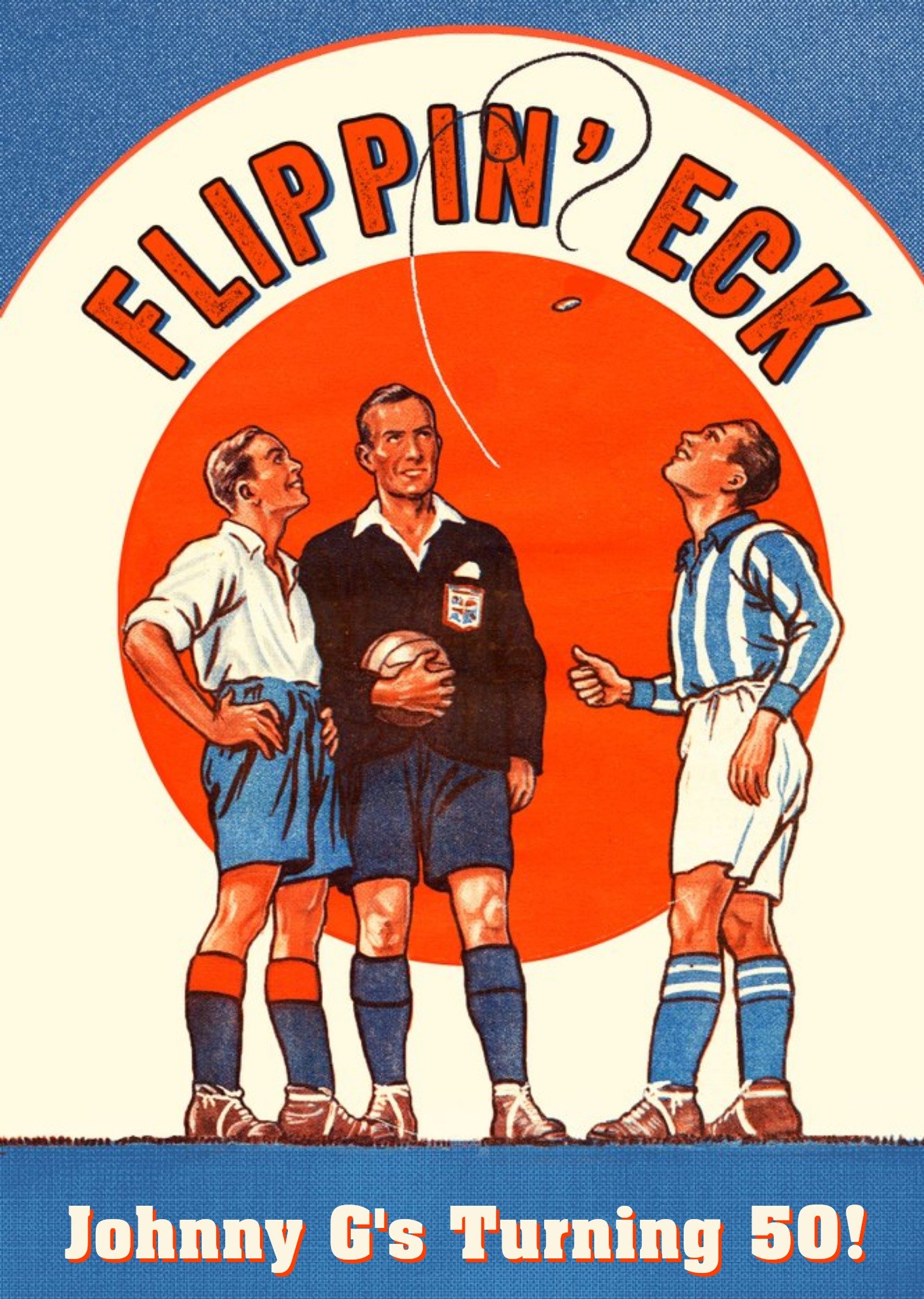 Moonpig Vintage Football Soccer Pun Card, Large