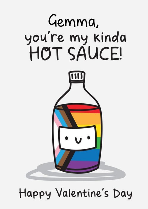 You're My Kinda Hot Sauce Valentine's Day Card