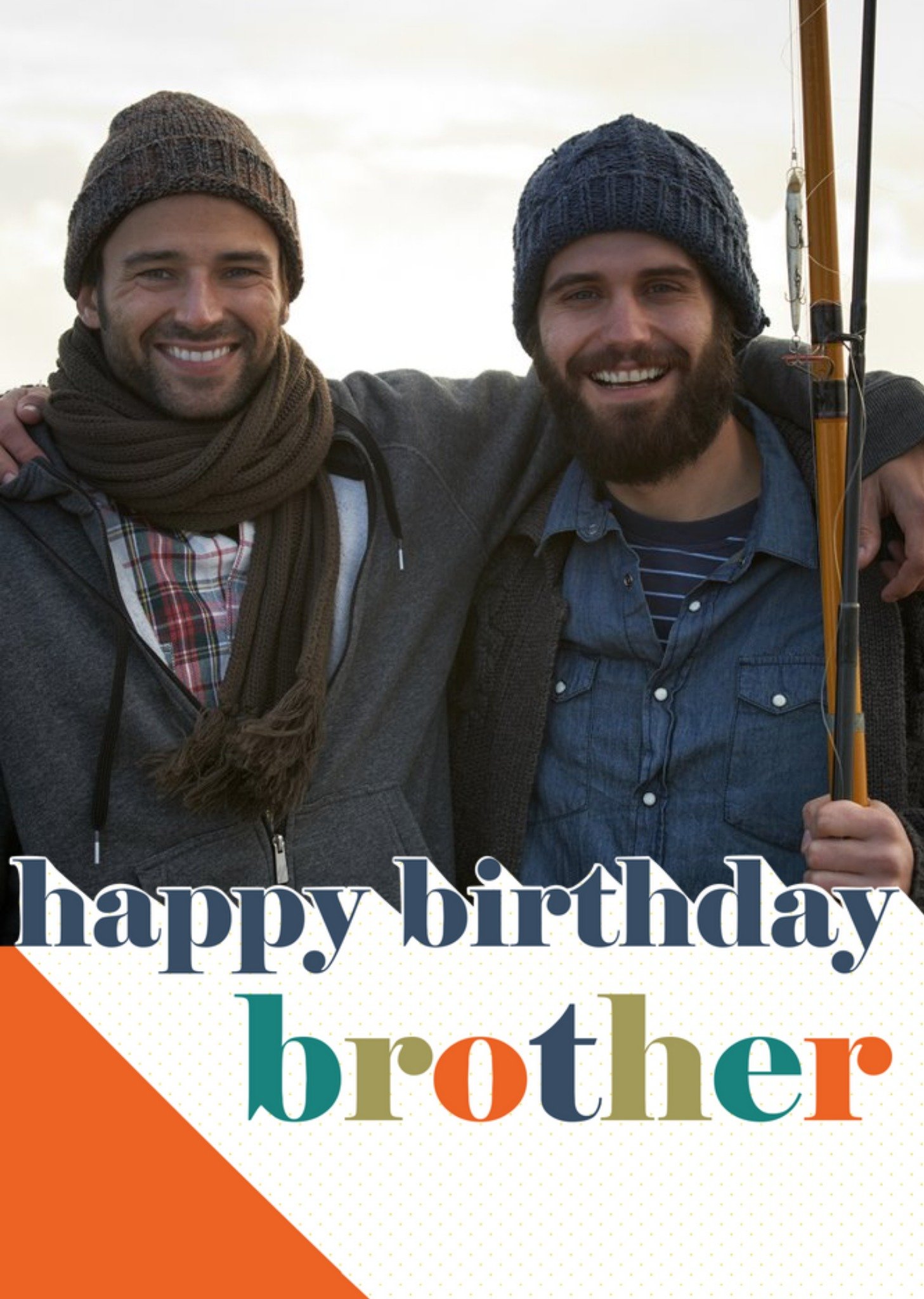 Moonpig Photo Upload Typographic Brother Birthday Card Ecard