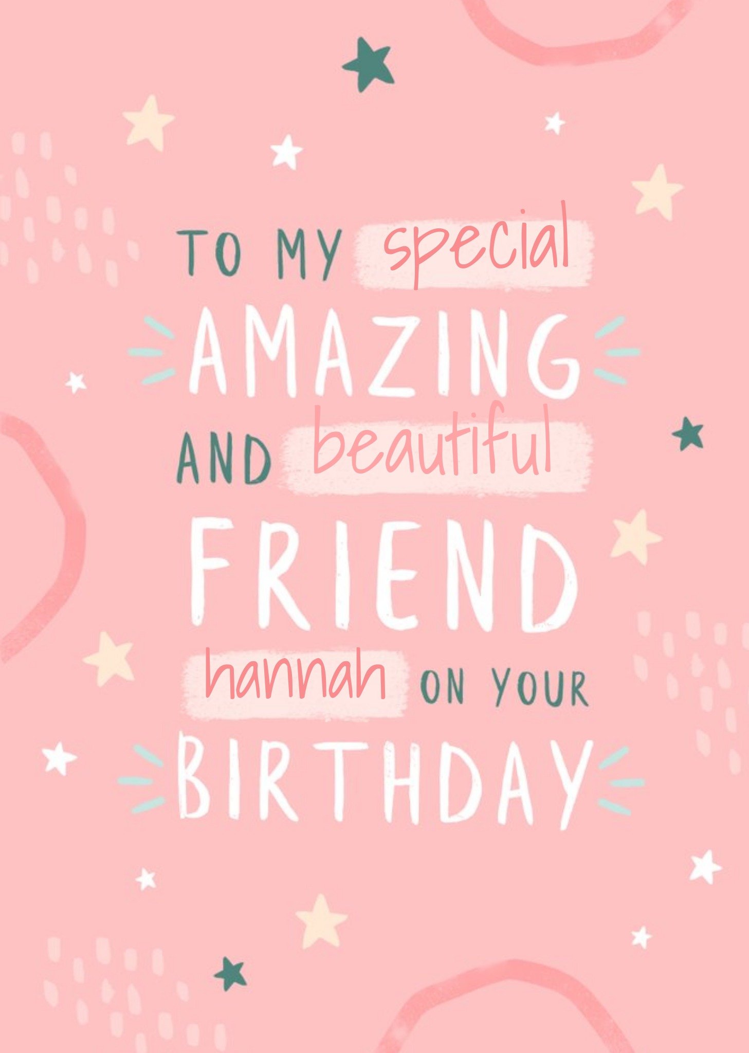 Moonpig Special, Amazing And Beautiful Friend Birthday Card , Large