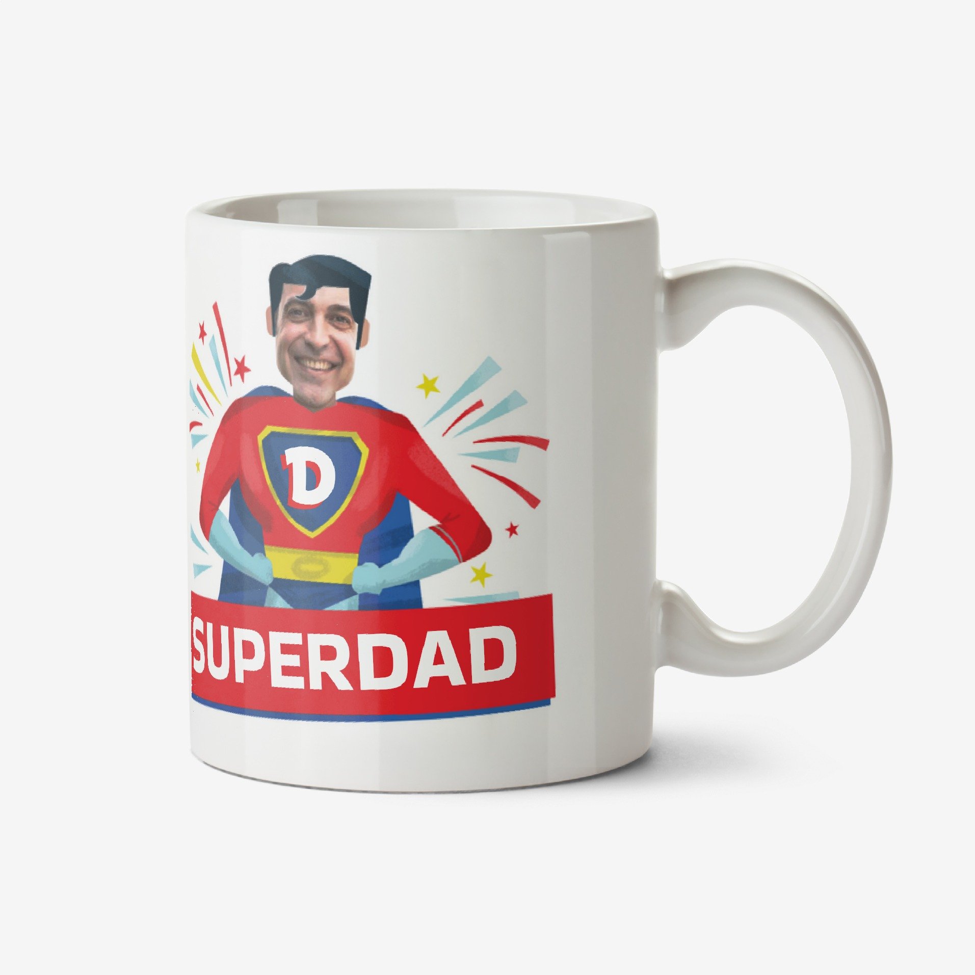 Typographic The Amazing Adventures Of Superdad Photo Upload Mug Ceramic Mug