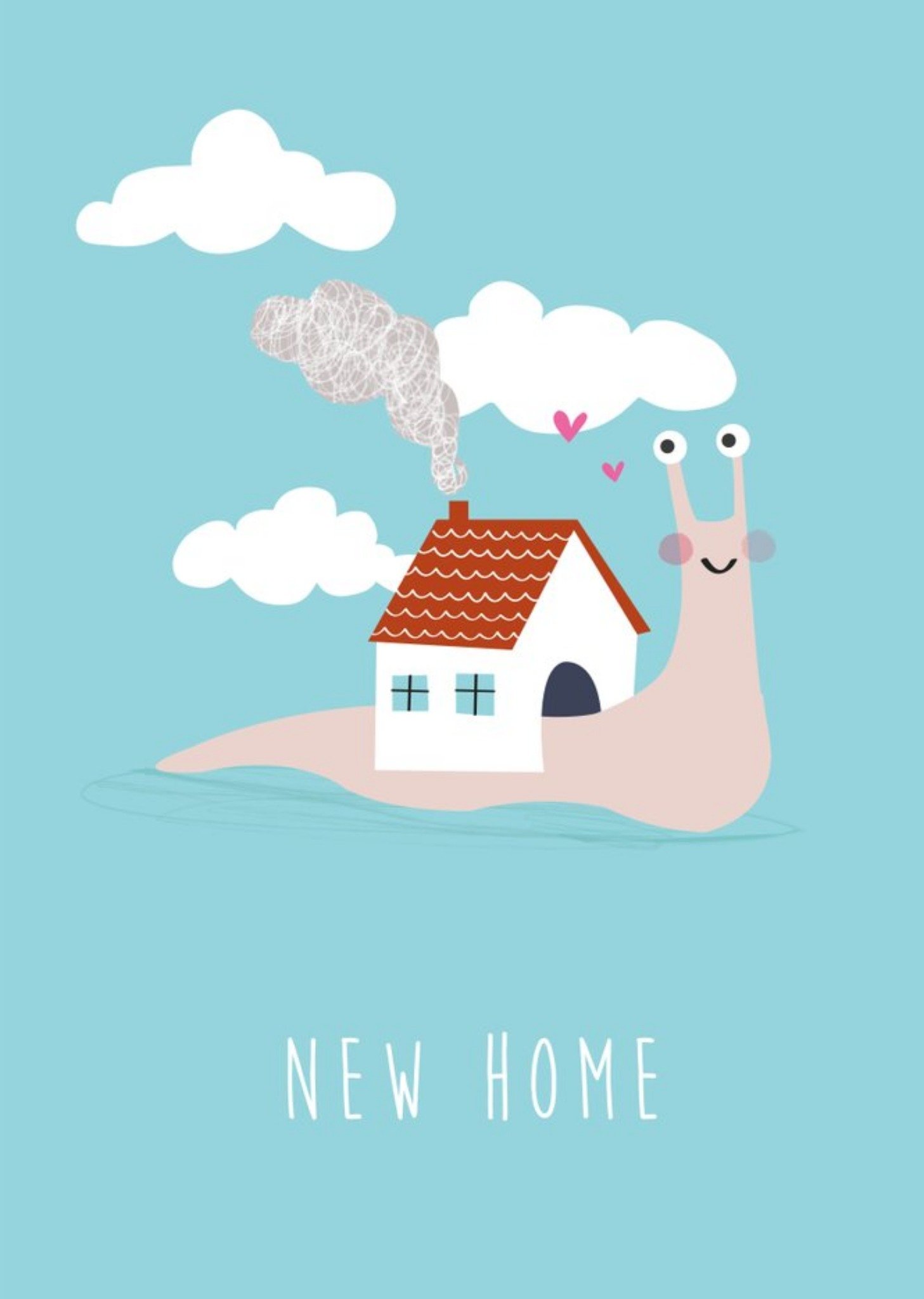 Cute Snail New Home Card Ecard