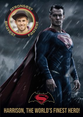 Superman The World's Finest Hero Photo Card