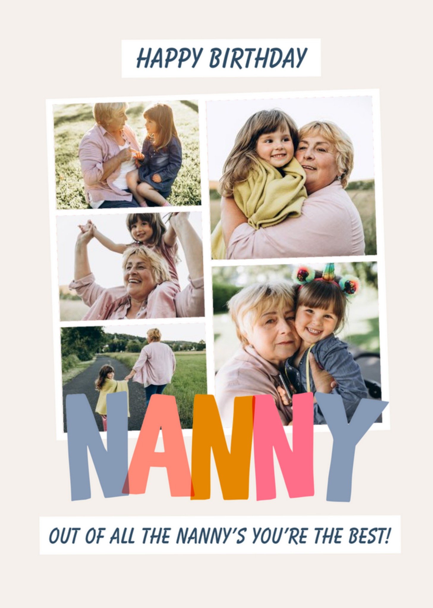 Moonpig Nanny You're The Best Photo Upload Card Ecard