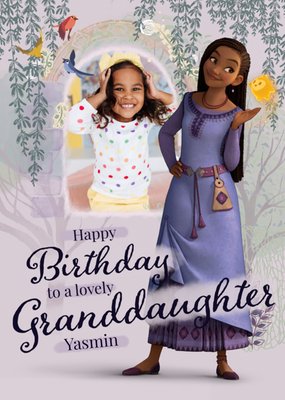 Disney Wish To A Lovely Granddaughter Photo Upload Birthday Card
