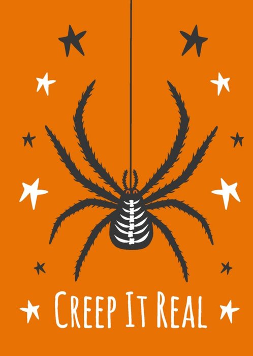 Creep It Real Spider Halloween Card