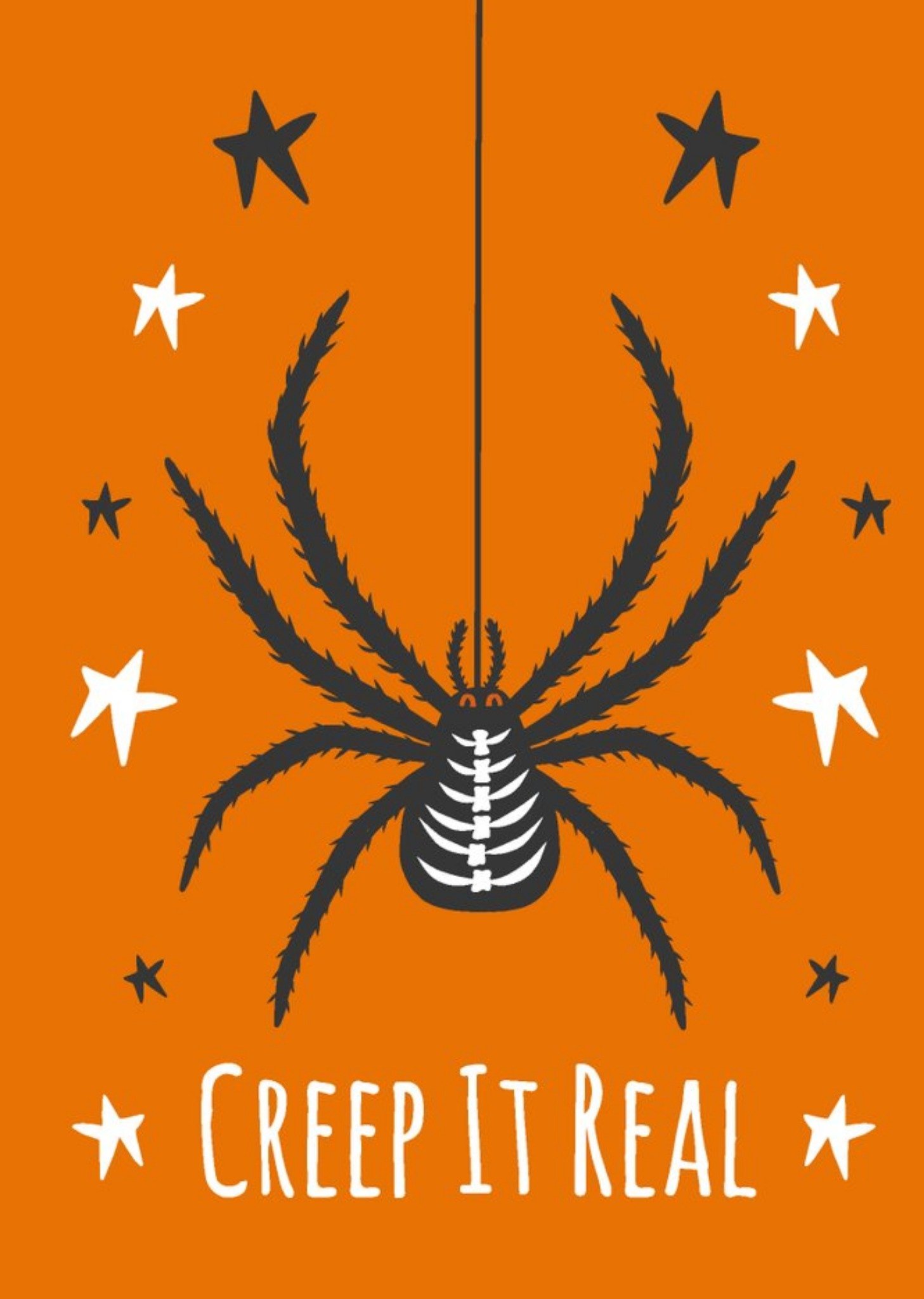 Creep It Real Spider Halloween Card