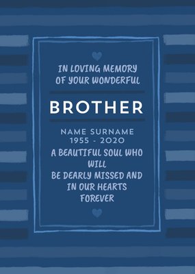 Studio Sundae In Loving Memory Brother Sympathy Card