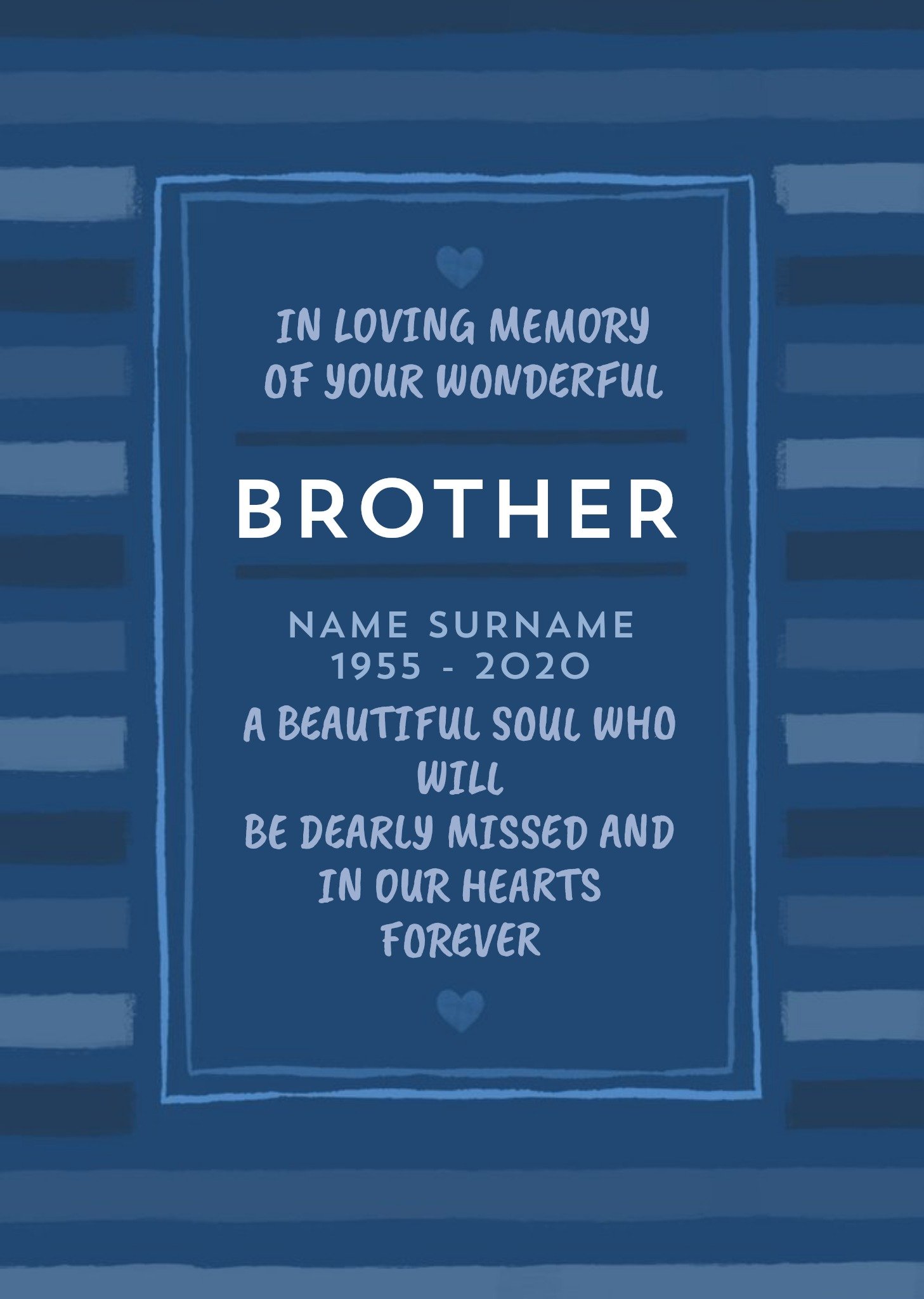 Studio Sundae In Loving Memory Brother Sympathy Card