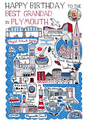 Plymouth Illustrations Photo Upload Birthday Card