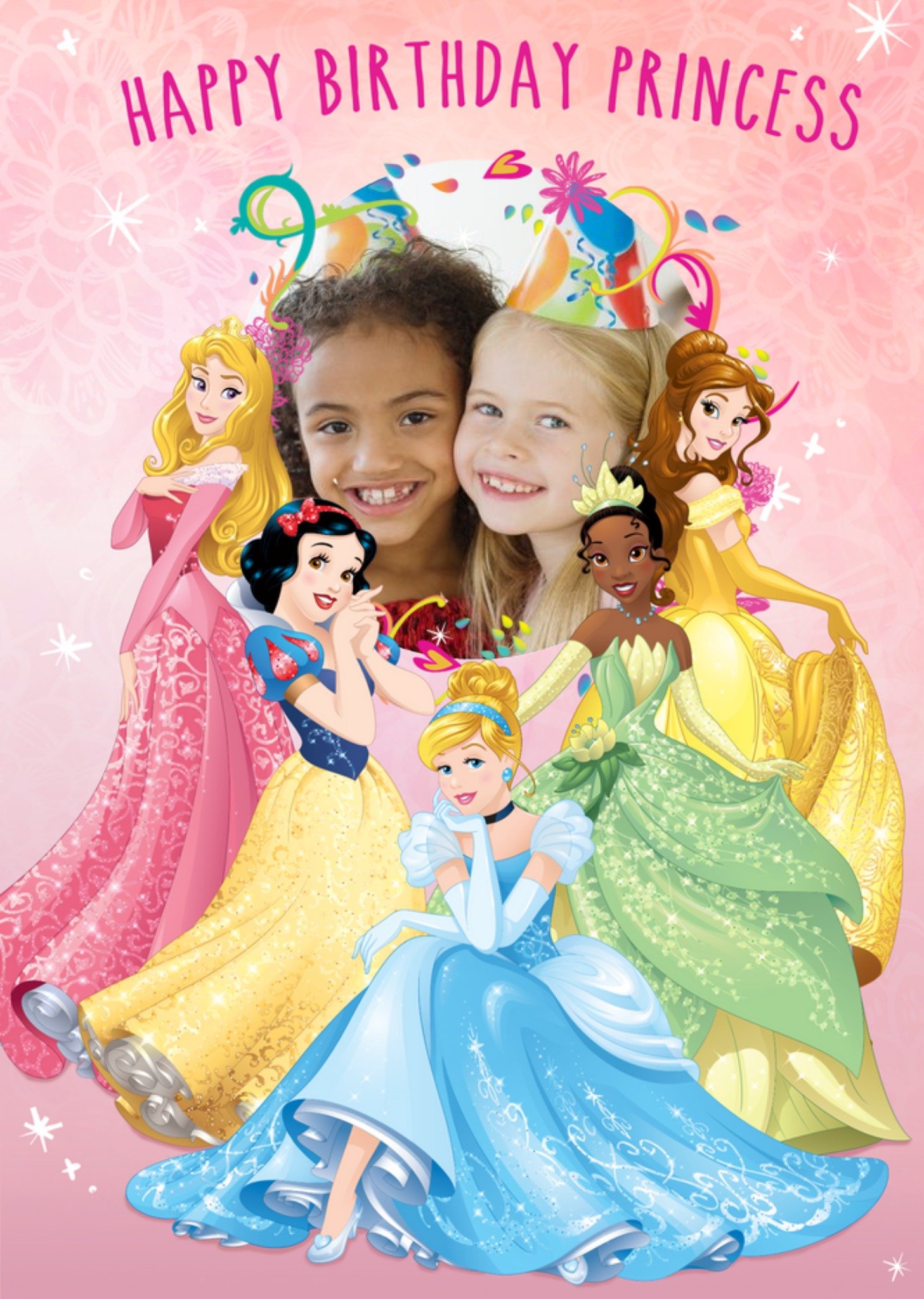Disney Princesses Photo Birthday Card - Disney Princess, Large
