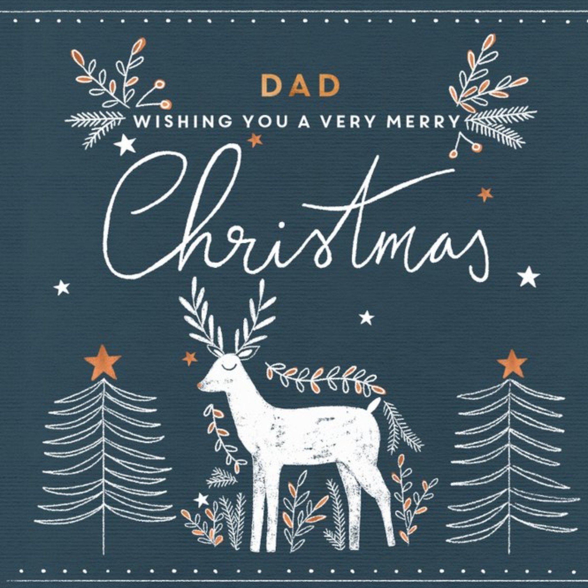 Botany Merry Christmas Dad Card, Square