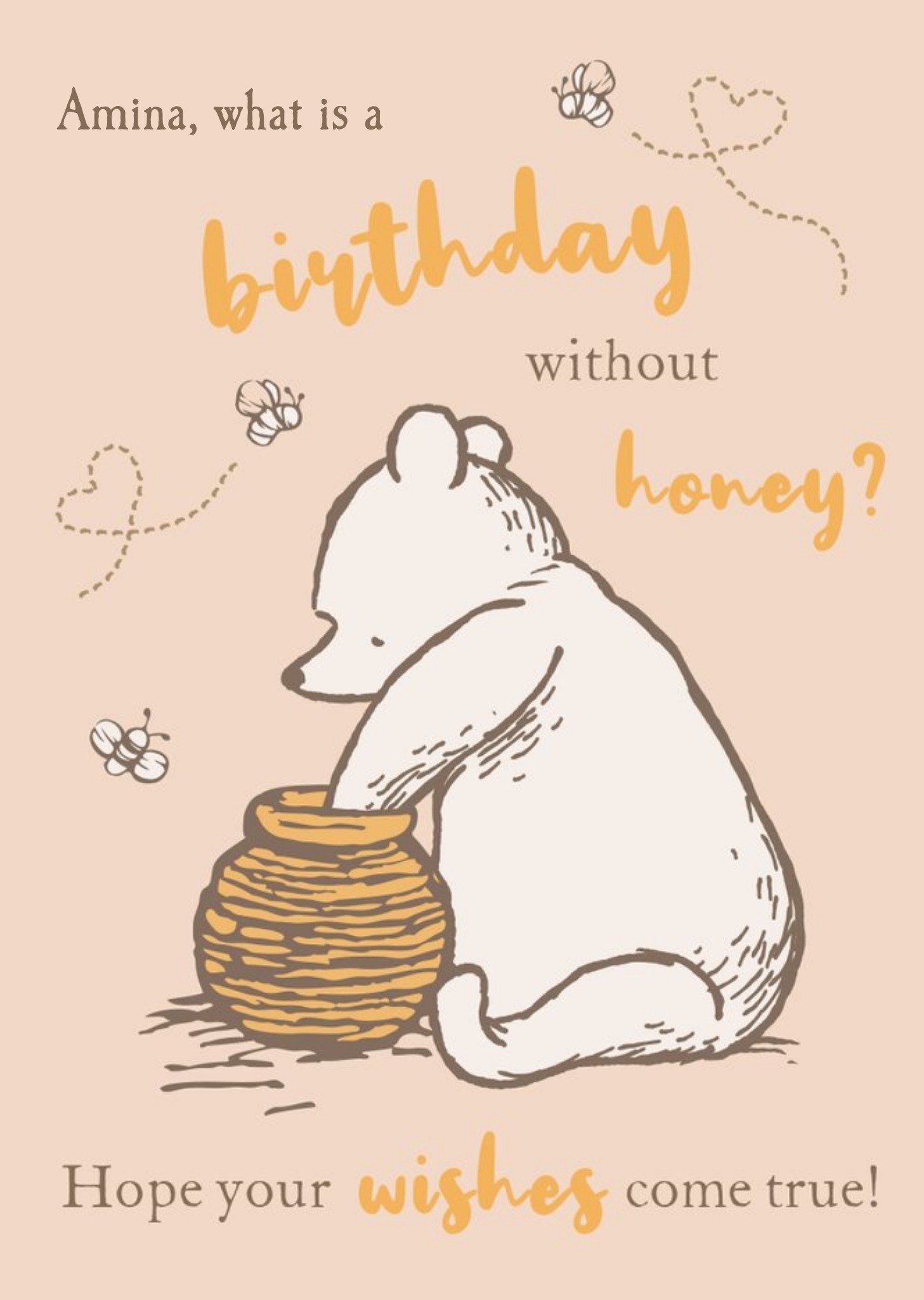 Disney Winnie The Pooh What Is A Birthday Without Honey Card Ecard