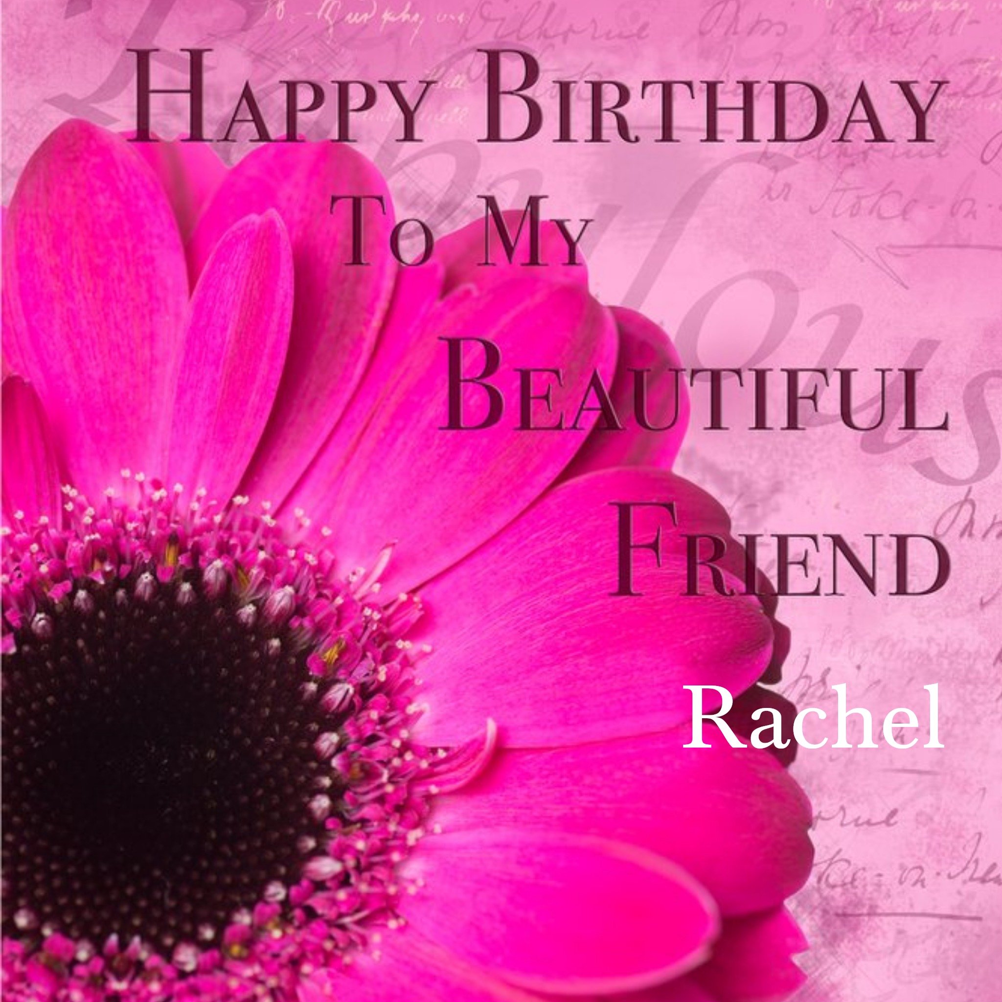 Alex Sharp Photography Beautiful Friend Pretty Floral Birthday Card, Square