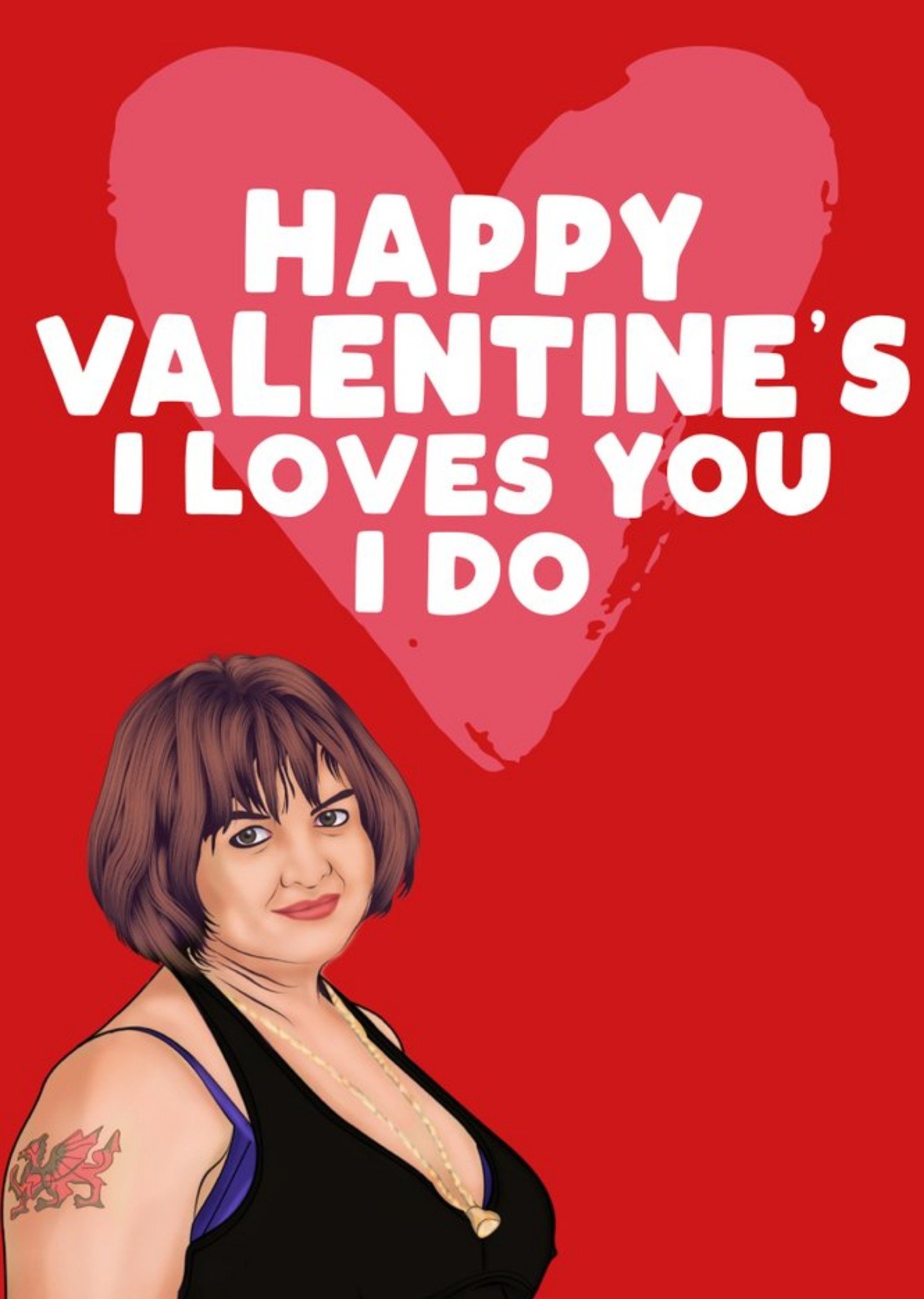 Filthy Sentiments I Loves You I Do Funny Celebrity Happy Valentine's Card, Large