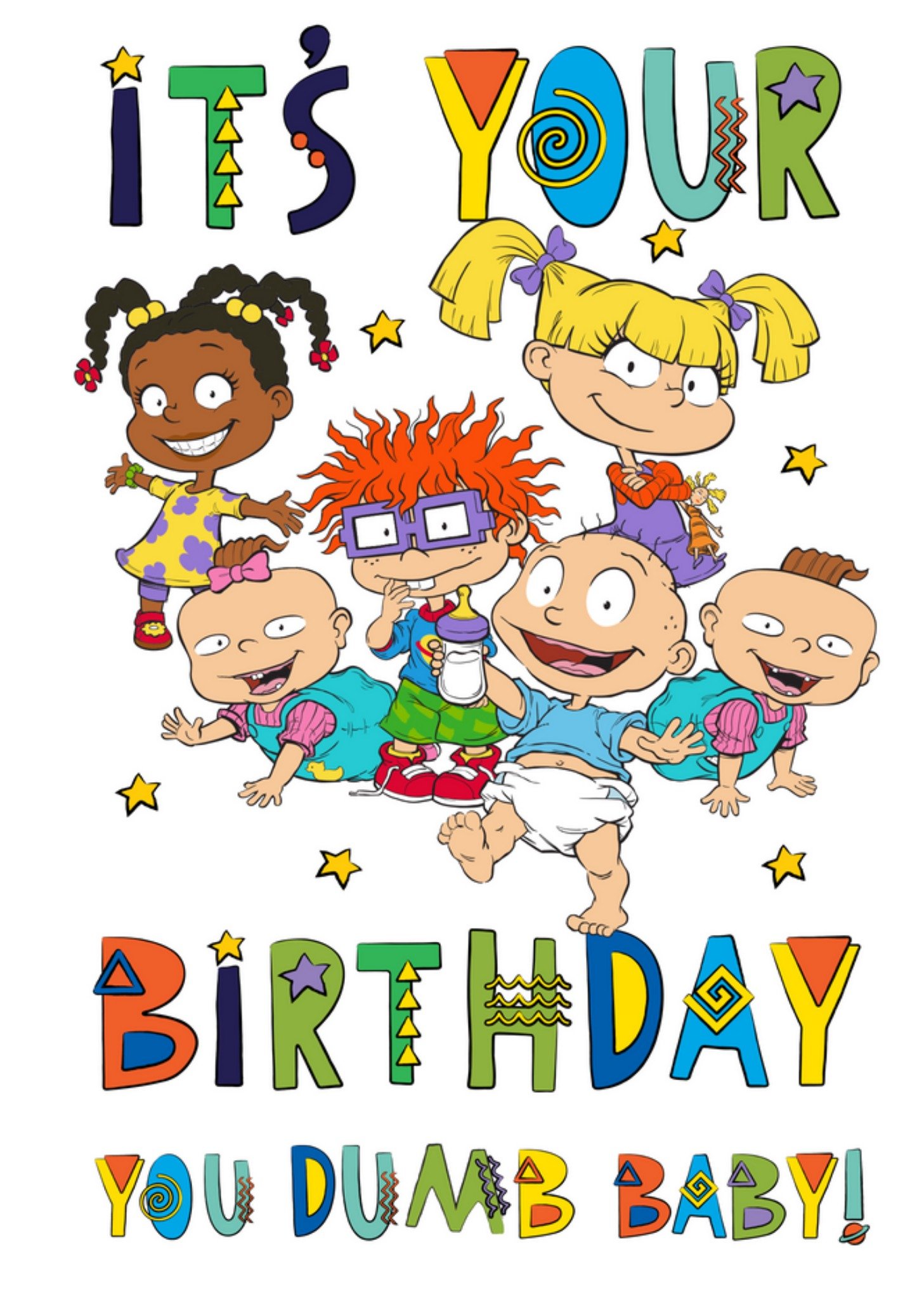 Nickelodeon Rugrats Its Your Birthday You Dumb Baby Card Ecard