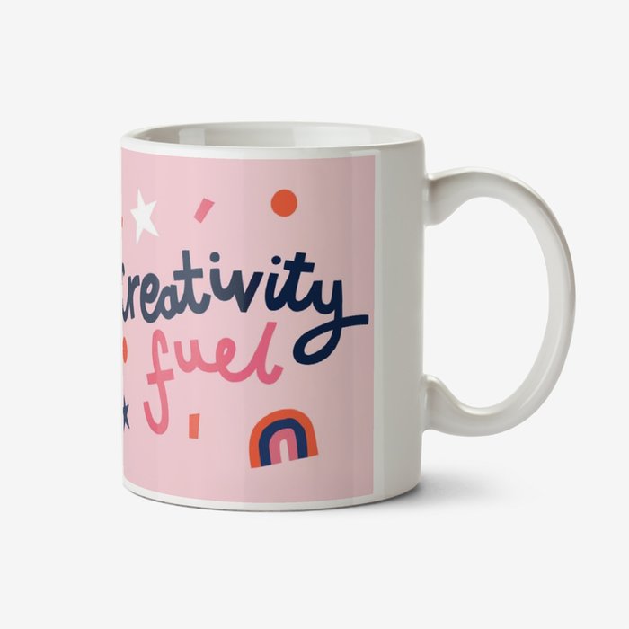 Artist Designer Creativity Fuel Rainbow Typographic Design Mug