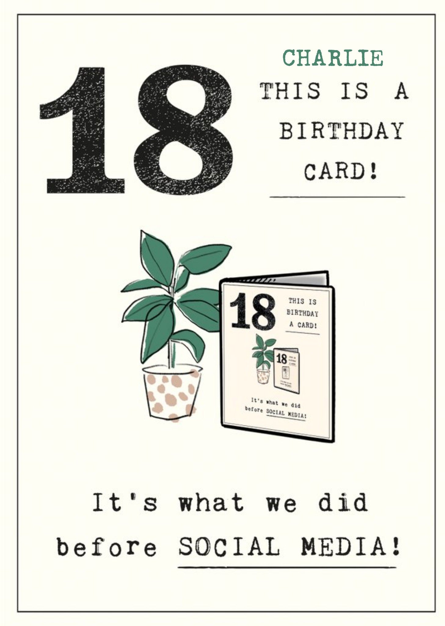 Moonpig Funny Illustrative 'this Is A Birthday Card' 18th Birthday Card, Large