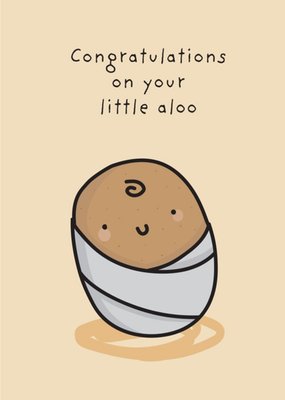 The Playful Indian Congratulations On Your Little Aloo New Baby Card