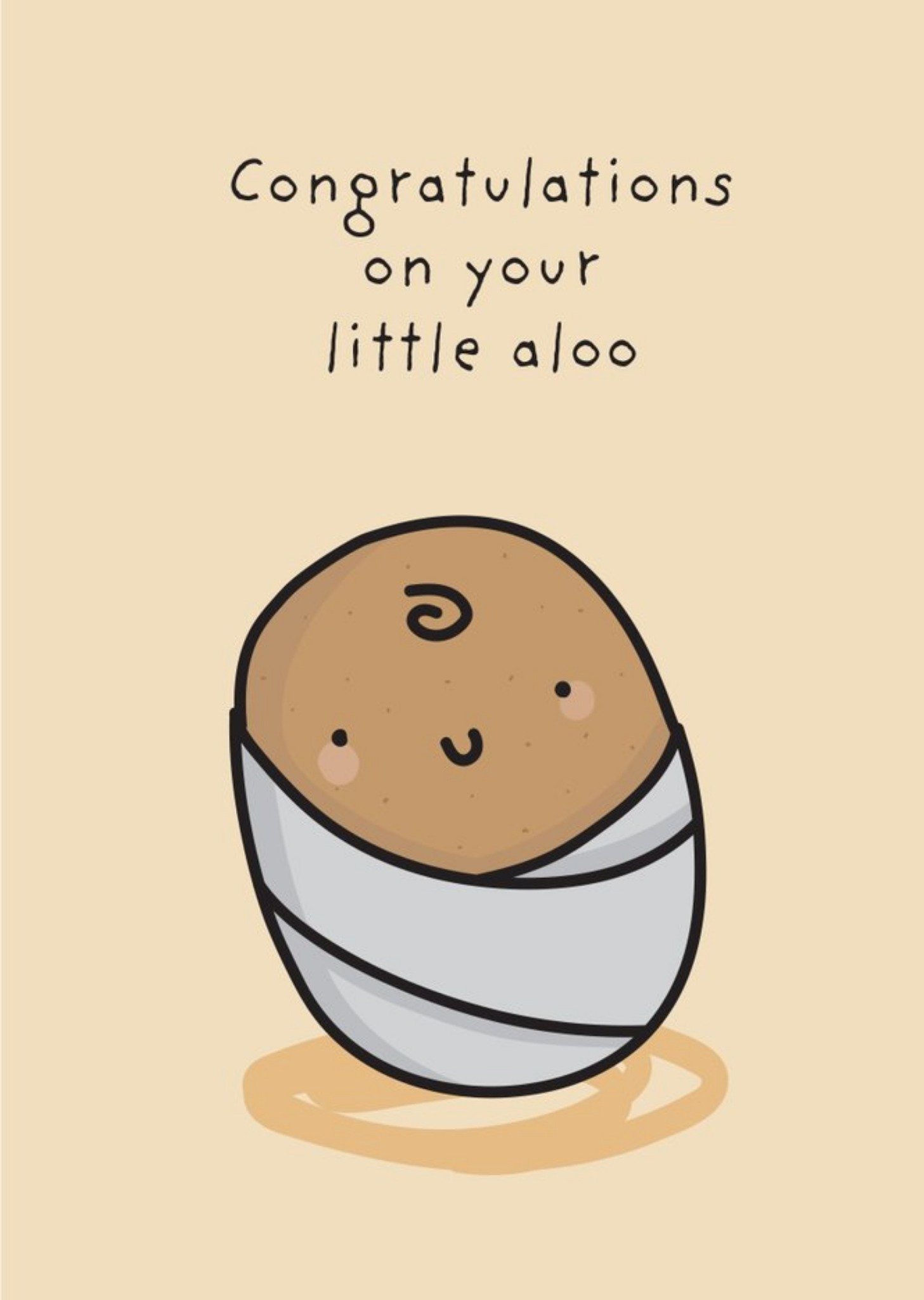 The Playful Indian Congratulations On Your Little Aloo New Baby Card Ecard