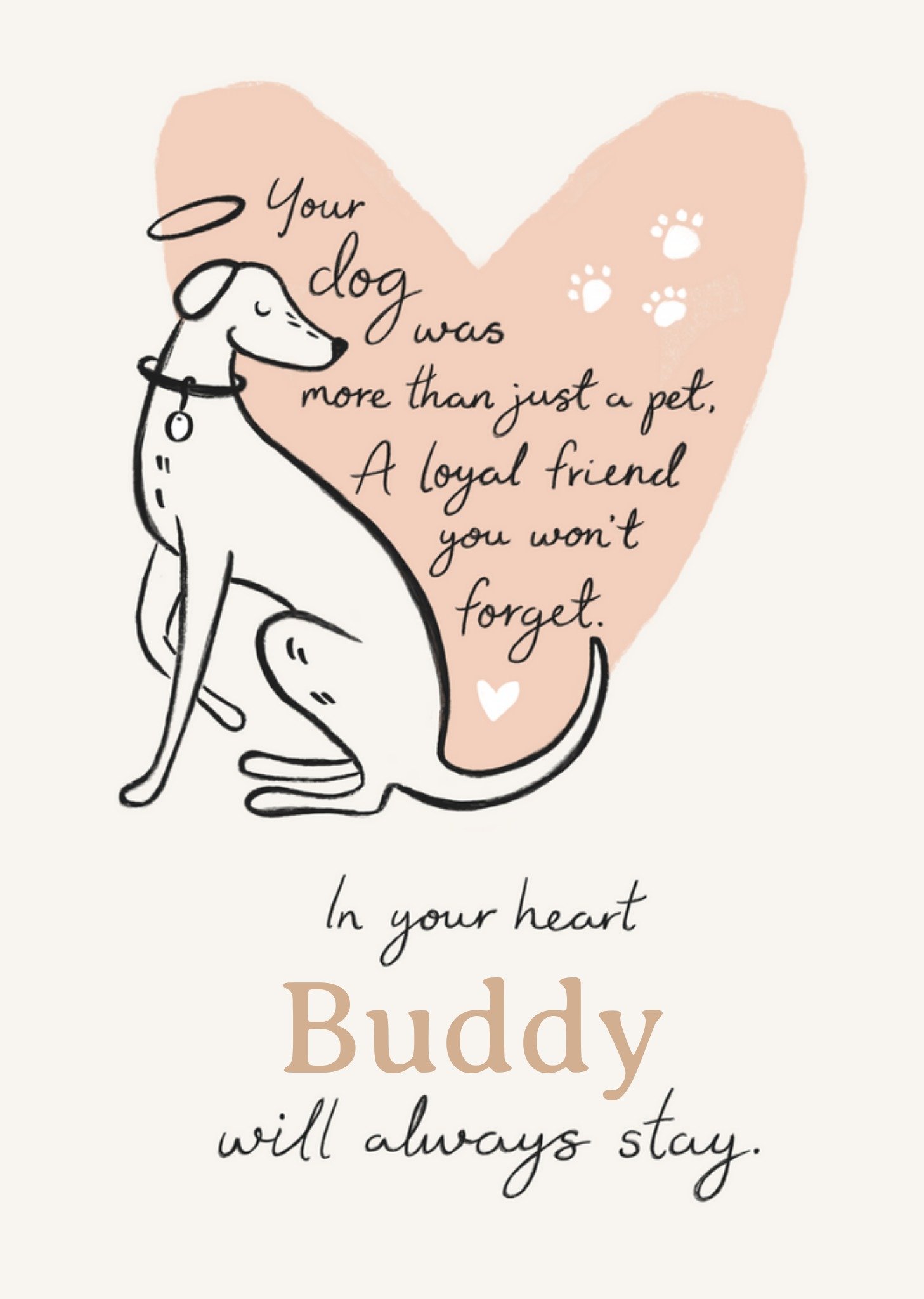 Moonpig Loyal Friend Pet Sympathy Card Ecard