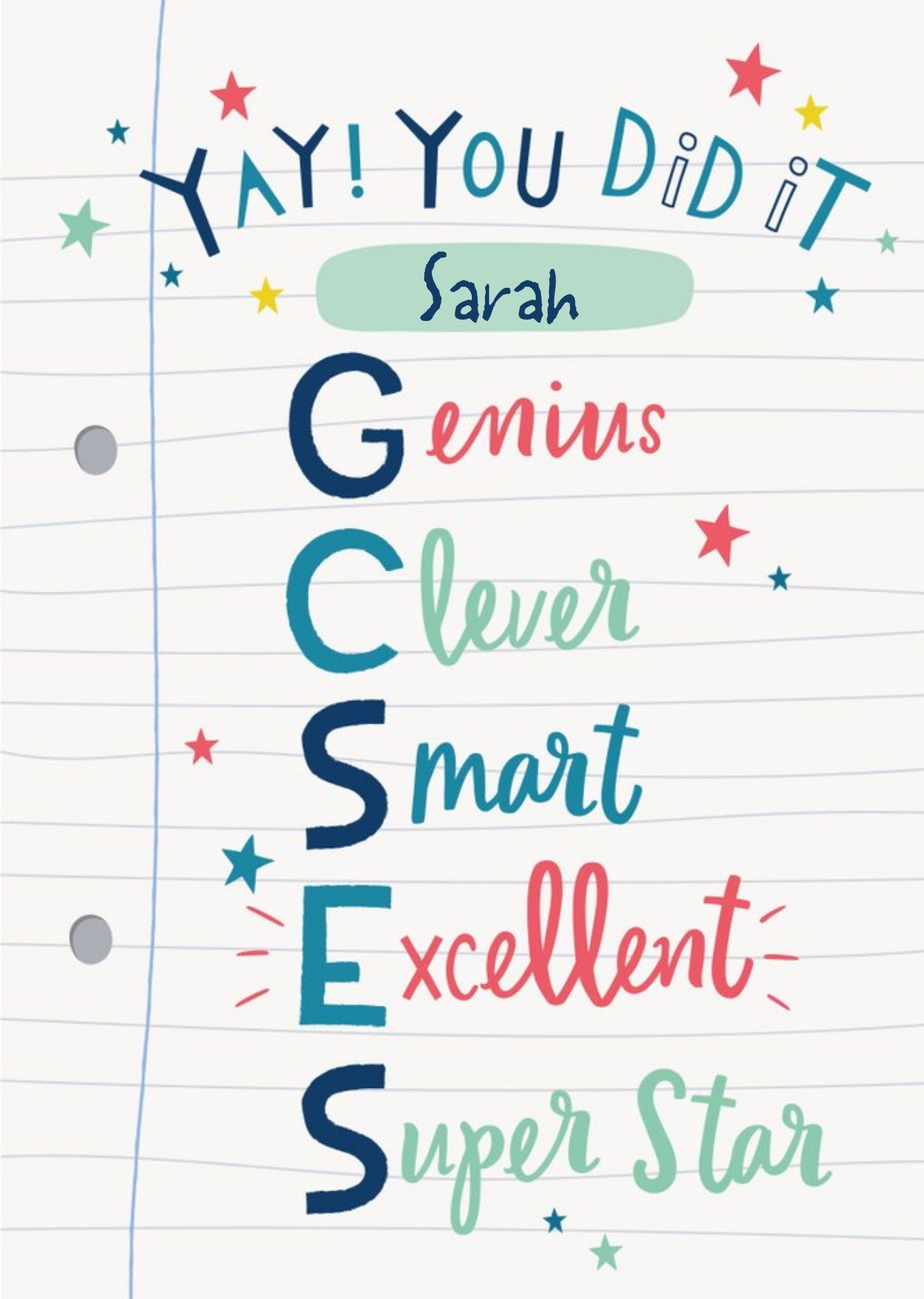 Fun Illustrated Gcses Exam Results Congratulations Card