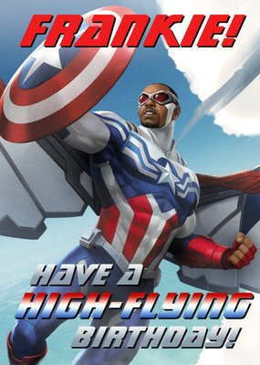 Marvel Avengers Falcon High-Flying Birthday Card