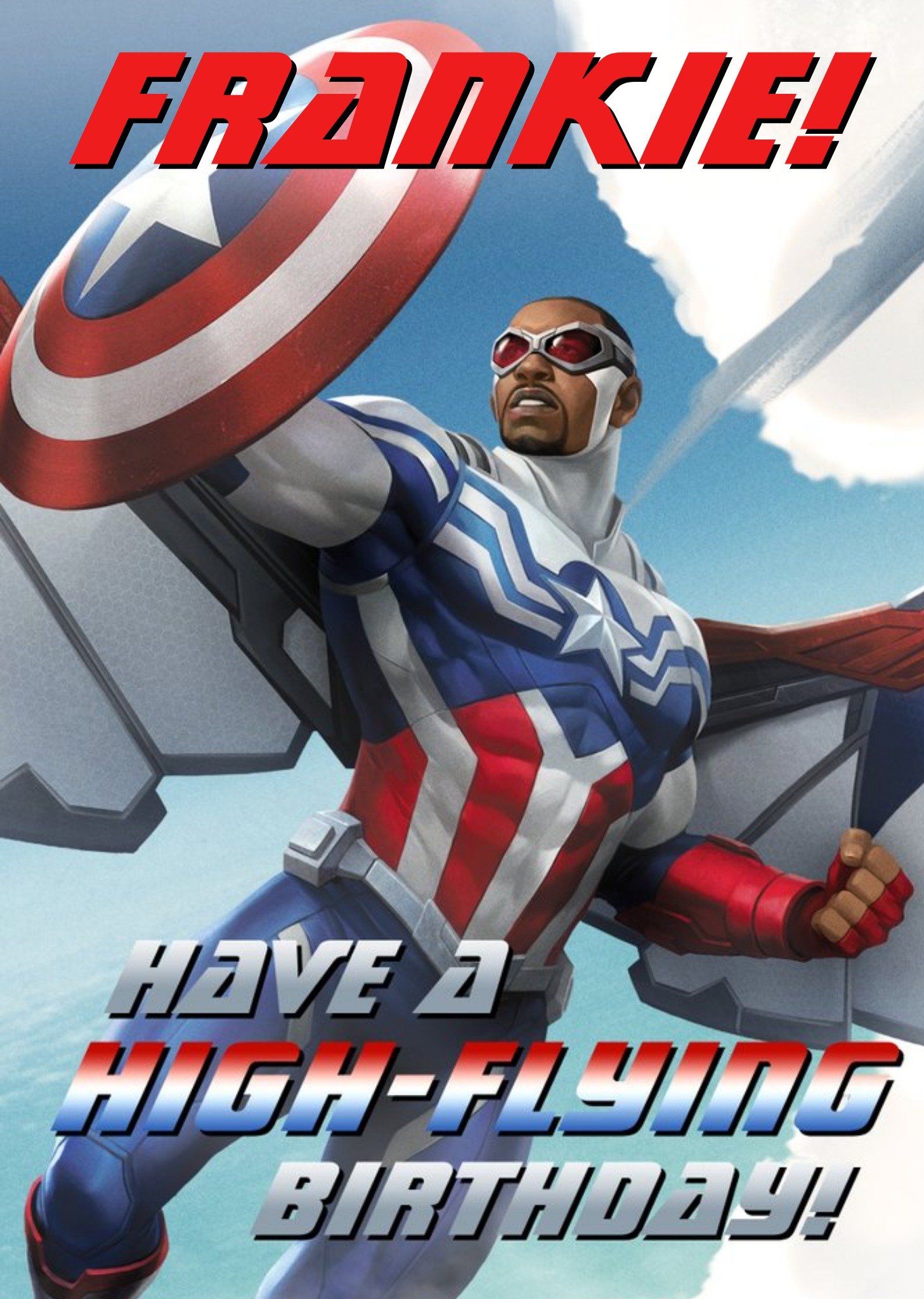 Marvel Avengers Falcon High-Flying Birthday Card