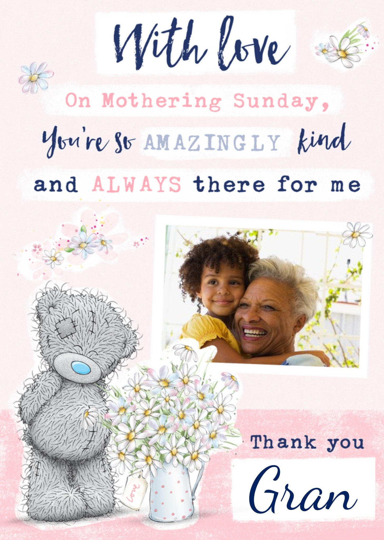 Me To You Tatty Teddy Thank You Gran Mother's Day Photo Card