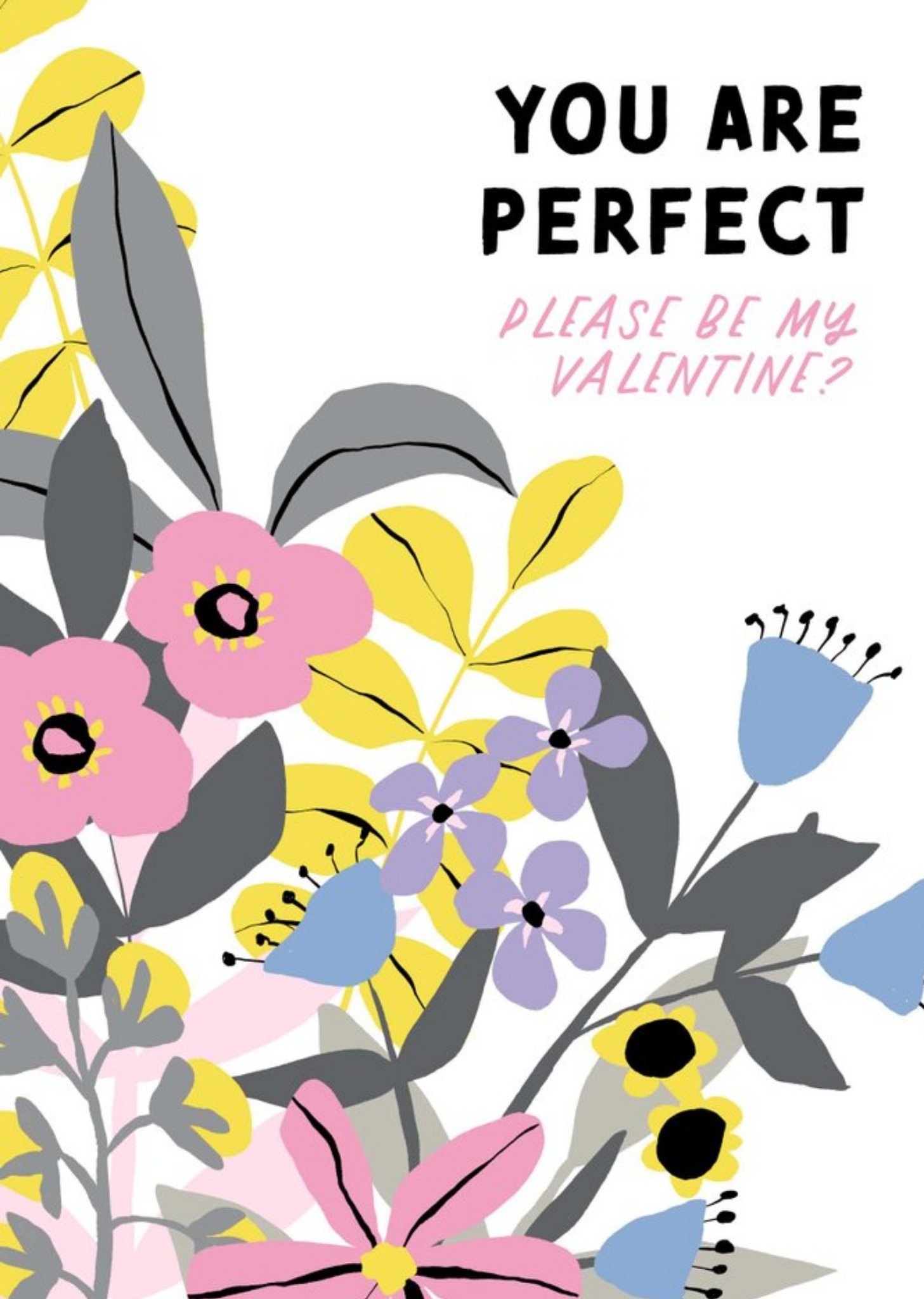 Moonpig Gabriel Neil Floral You Are Perfect Valentines Day Card Ecard