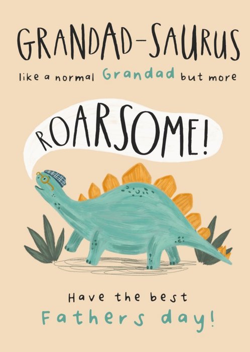 Dinosaur Father's Day Card Roarsome Father's Day 