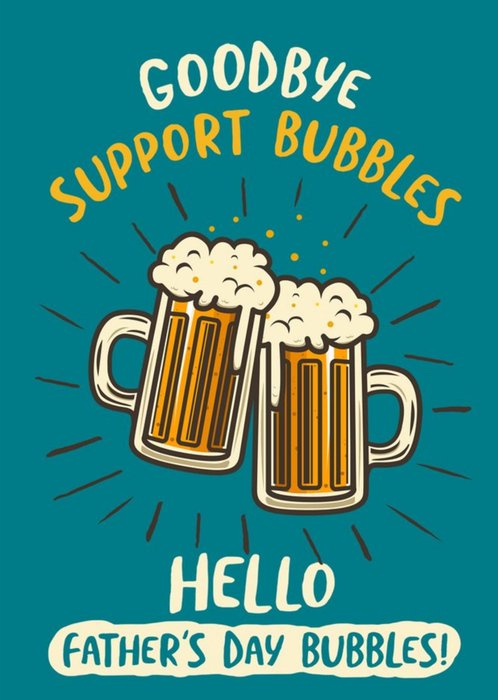 Goodbye Support Bubbles Card