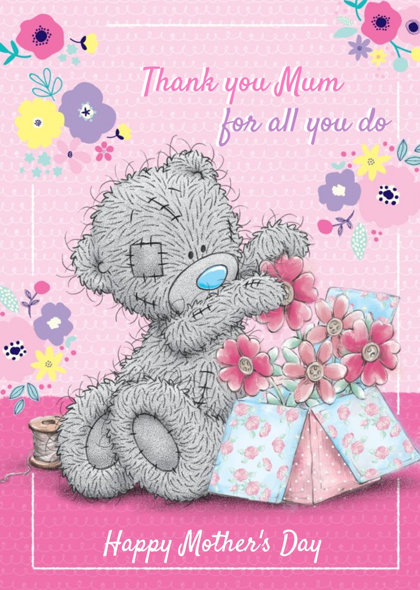Me To You Mother's Day Card Tatty Teddy Thank You Mum For All You Do, Large