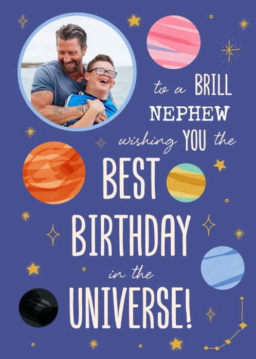 Moonchild Photo Upload Nephew Space Universe Birthday Australia Card