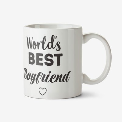 Worlds Best Boyfriend Valentines Day Typographic Mug