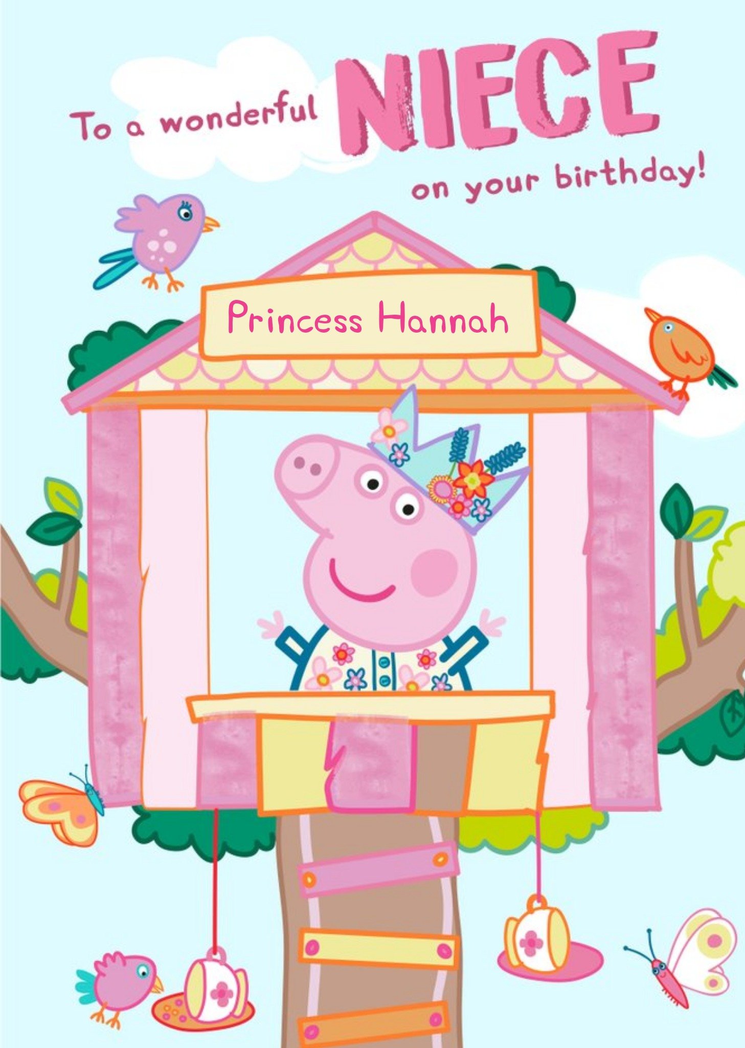 Peppa Pig Wonderful Niece Birthday Card, Large
