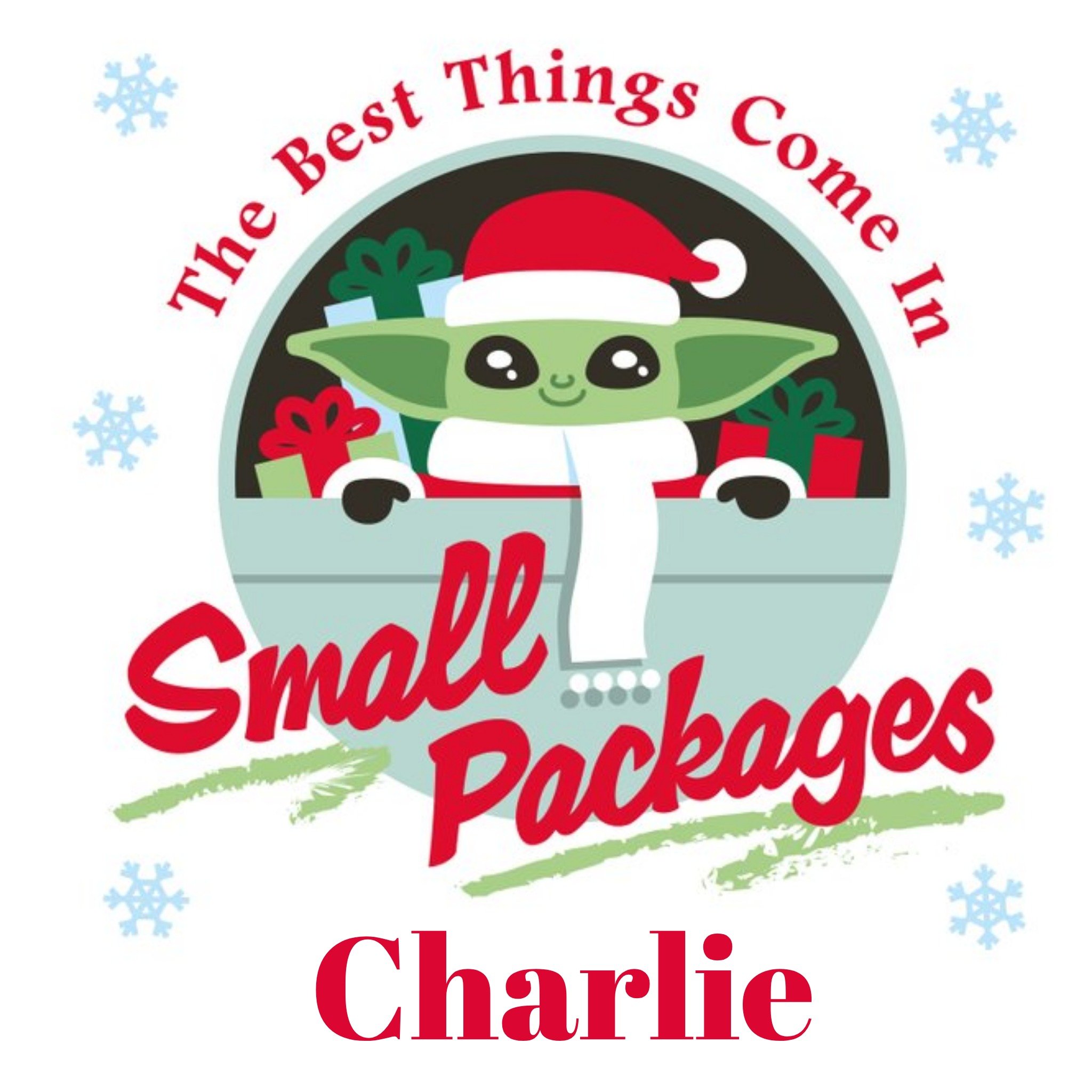 Disney Grogu The Best Things Come In Small Packages Christmas Card, Large