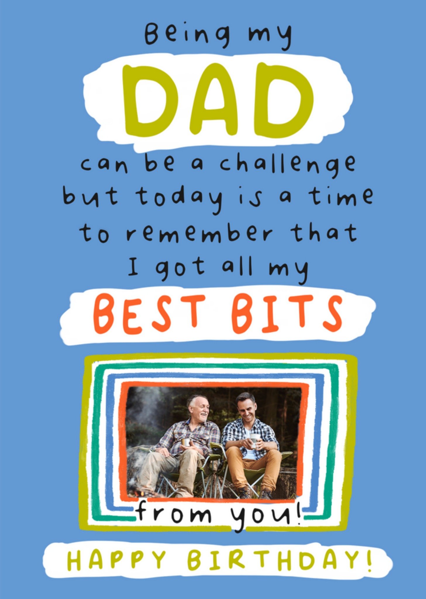 I Got All My Best Bits From You Photo Upload Dad's Birthday Card Ecard