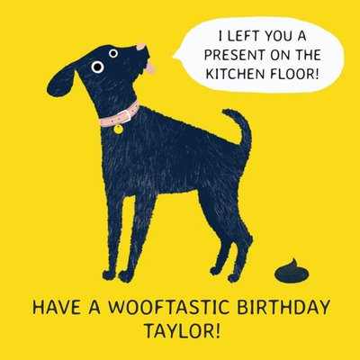Wooftastic birthday card - from the Dog