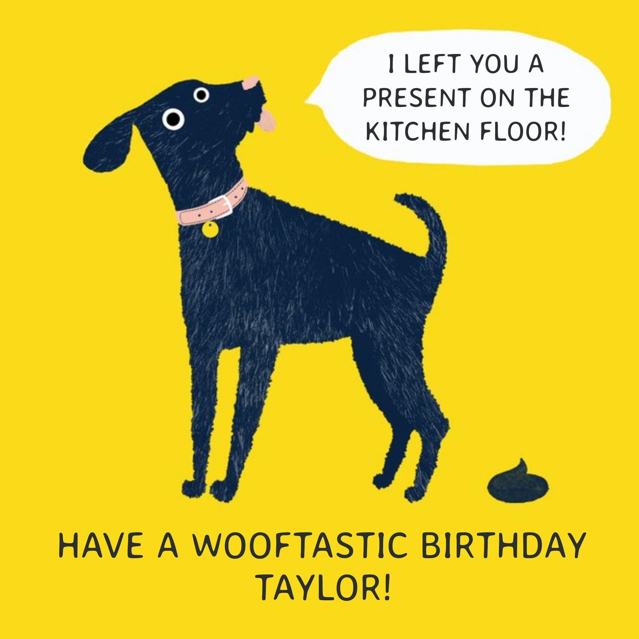 Moonpig Wooftastic Birthday Card - From The Dog, Large